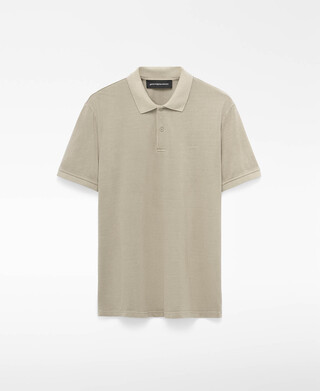 Cotton washed piqu&eacute; regular fit polo