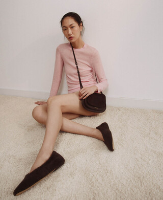 Taillierter Feinstrickpullover aus Merinowolle
