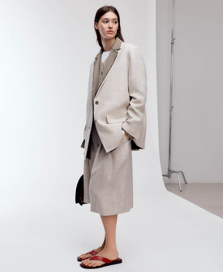 Bermuda doble pinza lino europeo