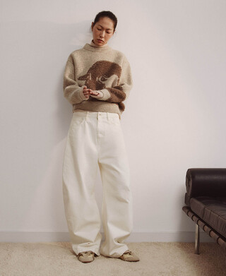 &Uuml;bergro&szlig;er spanischer Woll-Schaf-Pullover