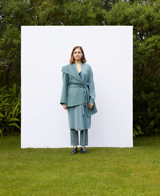 Double-faced coat with belt Double-faced coat with belt