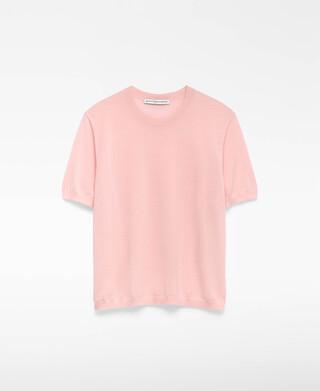 Merino wool short sleeve sweater