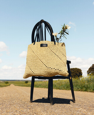 Shopper grande textura rafia