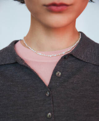 Pull à manches courtes en laine mérinos pour femme