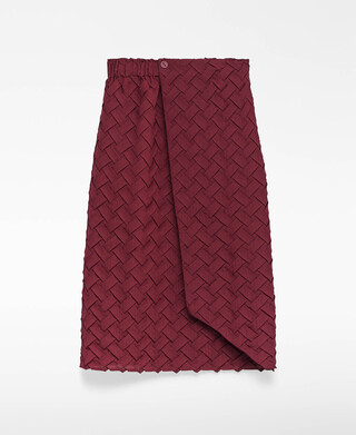 Braided fabric wrap skirt woman