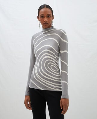 Jersey espiral en viscosa y nylon Jersey espiral en viscosa y nylon