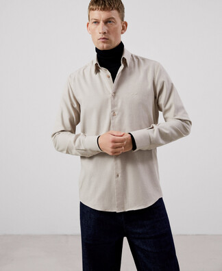 Cotton and merino wool shirt