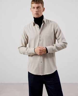 Cotton and merino wool shirt Cotton and merino wool shirt