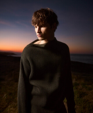 Perkins collar knit sweater man