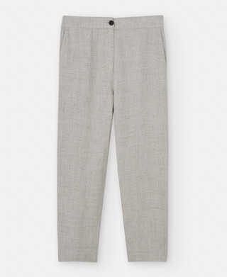 Linen trousers elasticated waistband