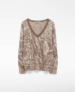 Jersey estampado punto jacquard