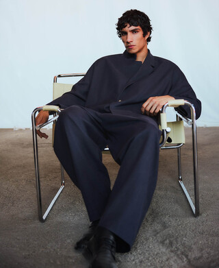 Unstructured oversize blazer man