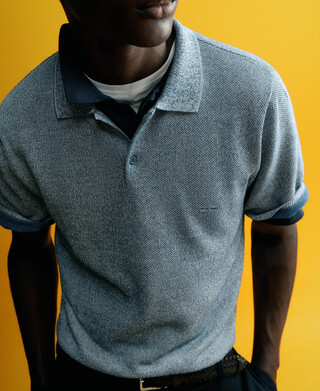 Polo piqu&eacute; melange