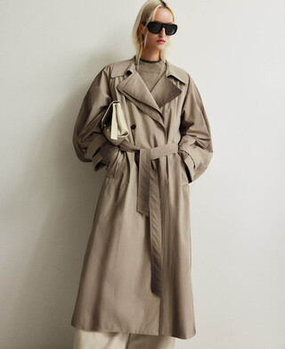 Aged-effect trench coat woman Aged-effect trench coat woman