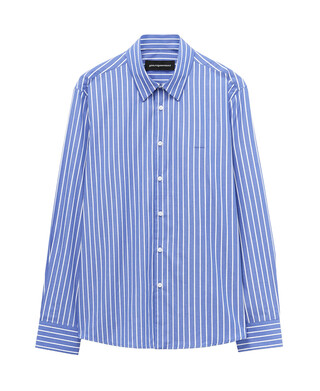 Camisa regular rayas algod&oacute;n org&aacute;nico