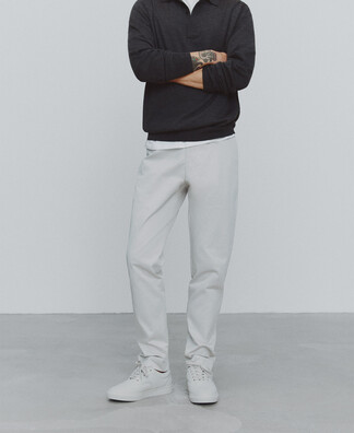 Cotton slim-fit chino trousers