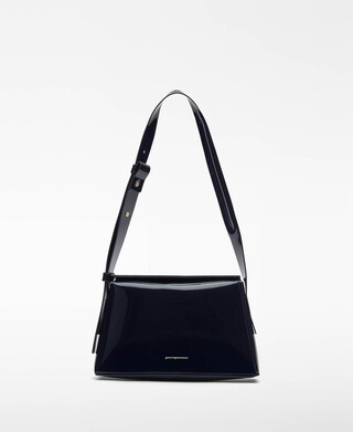 Mica patent shoulder bag