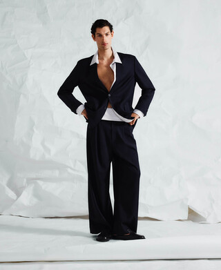 Pantal&oacute;n relaxed fit faj&iacute;n