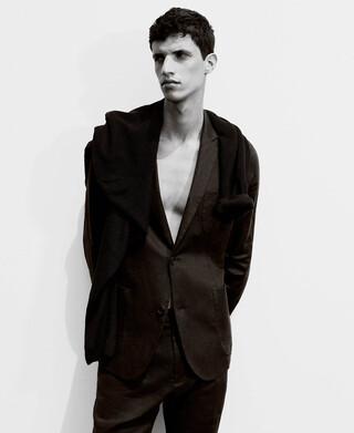 Linen tailored blazer