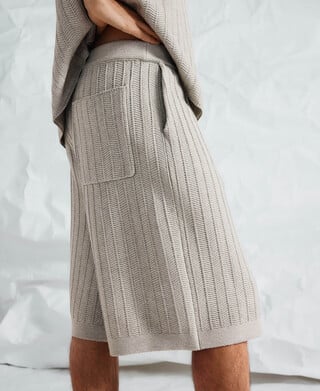 Bermuda oversize textura rafia