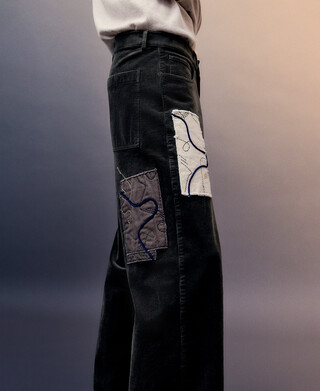 Polo marbré à manches longues pour homme