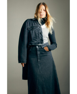 Denim cotton midi skirt Denim cotton midi skirt