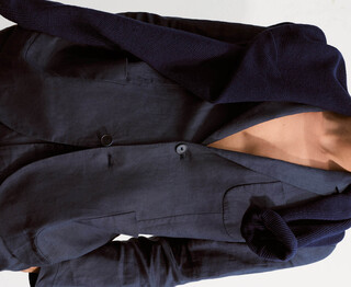 Linen tailored blazer