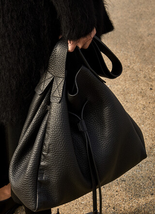 GRANULATED LEATHER SHOPPER BAG GRANULATED LEATHER SHOPPER BAG