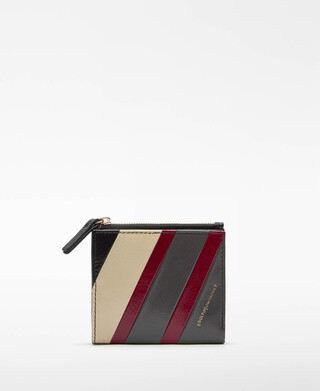 Leder-Patchwork-Geldb&ouml;rse f&uuml;r Damen