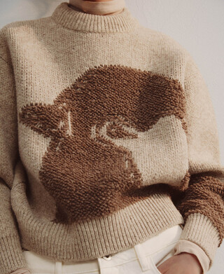 &Uuml;bergro&szlig;er spanischer Woll-Schaf-Pullover