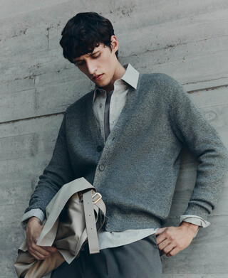 Cardigan c&ocirc;tel&eacute; en coton biologique