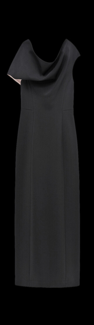 Eng anliegendes Kleid mit drapiertem Ausschnitt