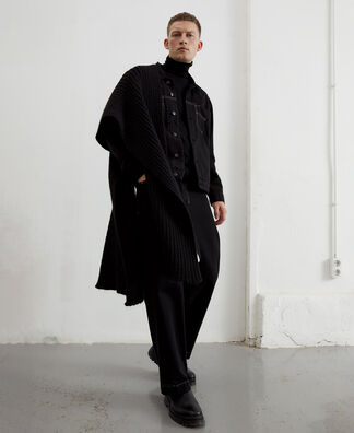 Denim overshirt with slit pockets Denim overshirt with slit pockets