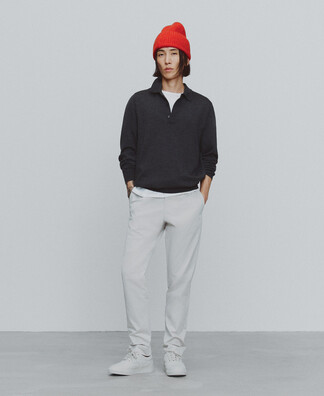 Cotton slim-fit chino trousers