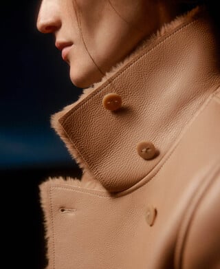 Abrigo corto Piel No Piel mujer Abrigo corto Piel No Piel mujer