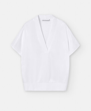エラスティックウエストバンド付きレーヨンTシャツ エラスティックウエストバンド付きレーヨンTシャツ
