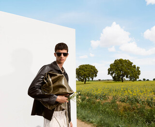 Leather-Non-Leather regular fit jacket