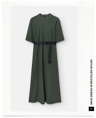 Maxi dress in recycled nylon Maxi dress in recycled nylon