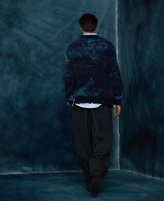 Jacquard-Strickpullover mit Struktur für Herren Jacquard-Strickpullover mit Struktur für Herren