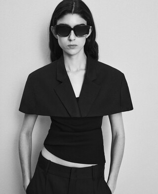 Kurzer Blazer-Cape