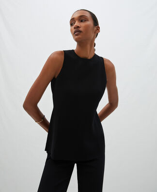 Peplum top in cerrojillo stitch Peplum top in cerrojillo stitch