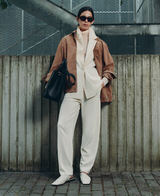 Pantalon barrel fit en maille