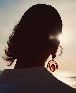 Articulated resin earrings