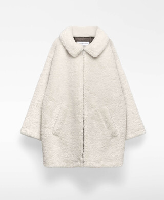 Faux shearling coat woman