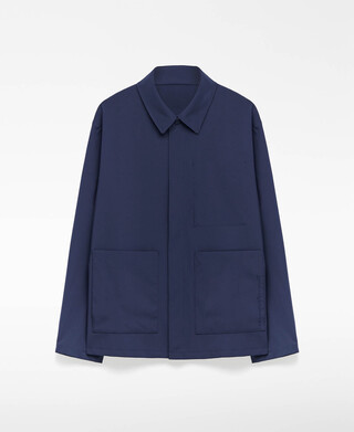Spread collar technical jacket