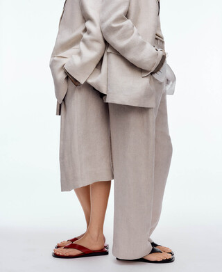 Blazer sastre combinada lino europeo