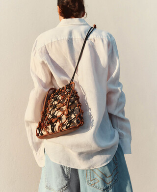 Nube knotted tubular crossbody