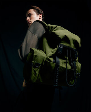 Recycled polyester modular backpack
