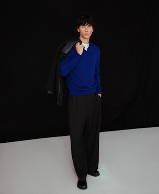 Merino wool long sleeve polo shirt man Merino wool long sleeve polo shirt man