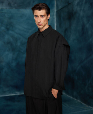 Oversize-Hemd mit Überrock am Rücken für Herren Oversize-Hemd mit Überrock am Rücken für Herren